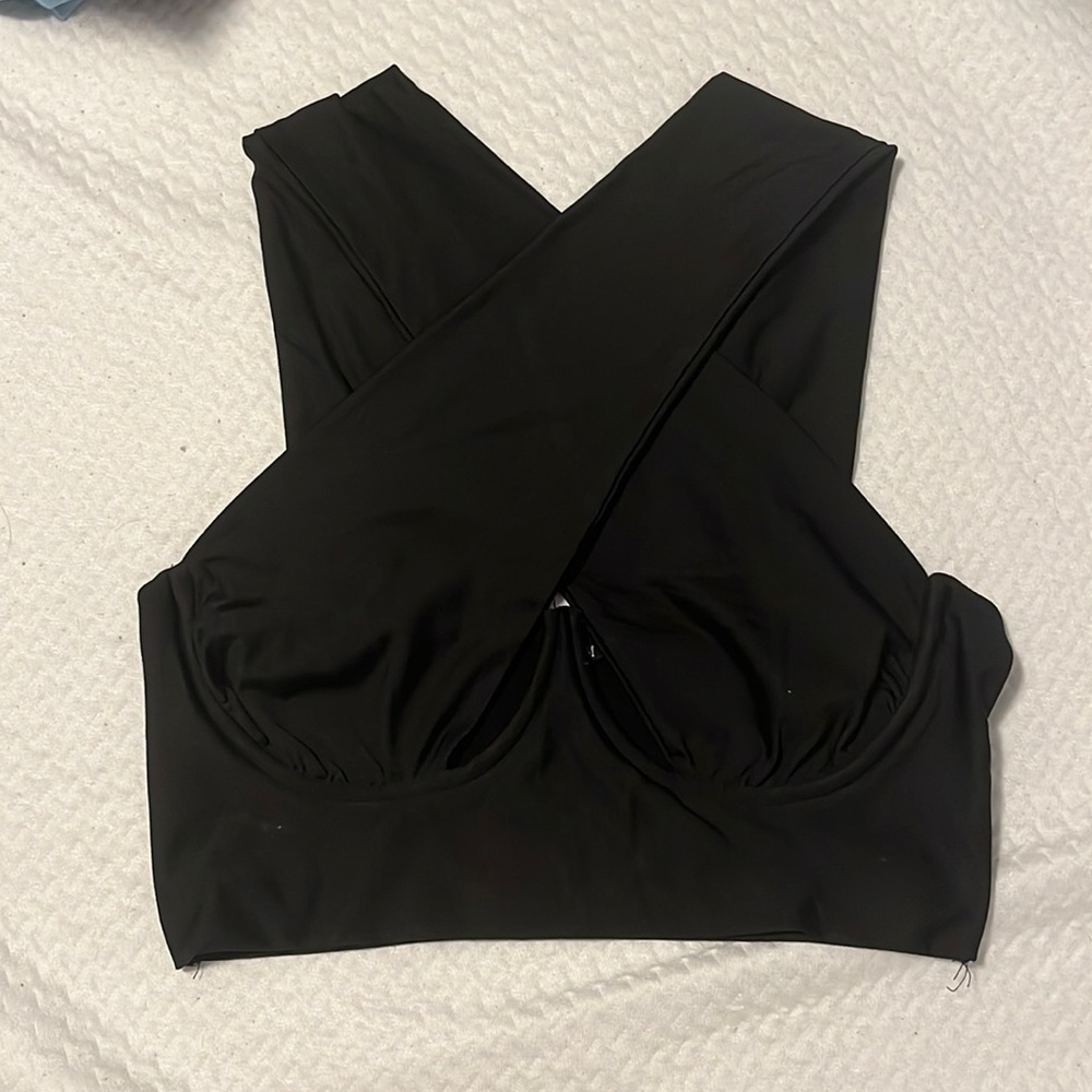 Black crop top